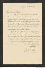 Nachlass Franz Steindachner, Brief von H. E. Low an Franz Steindachner (12.12.1907), Inv.Nr. 313.01, Seite 1